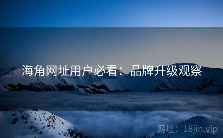 海角网址用户必看：品牌升级观察